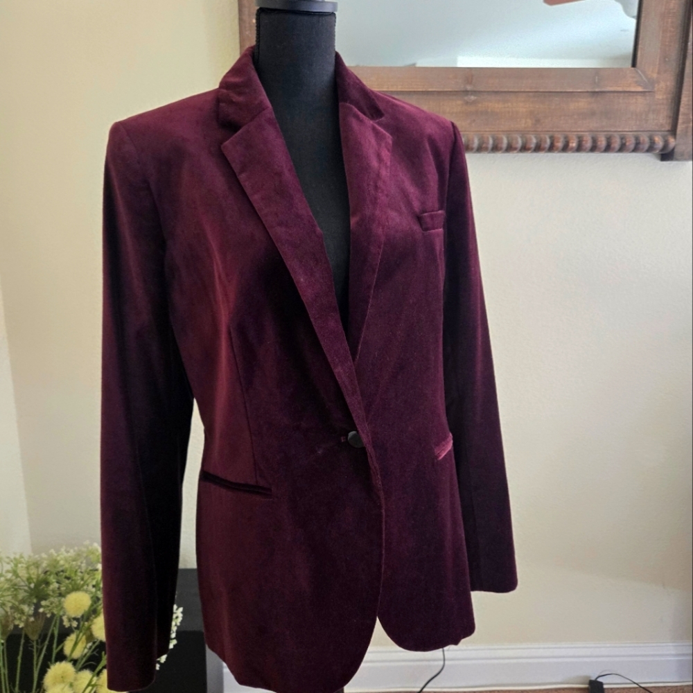 Ralph Lauren women velvet burgandy blazer